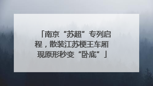 南京“苏超”专列启程，散装江苏梗王车厢现原形秒变“卧底”