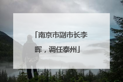 南京市副市长李晖，调任泰州