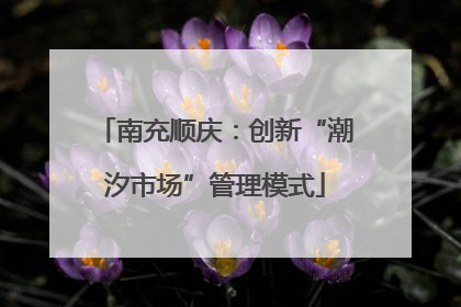 南充顺庆：创新“潮汐市场”管理模式