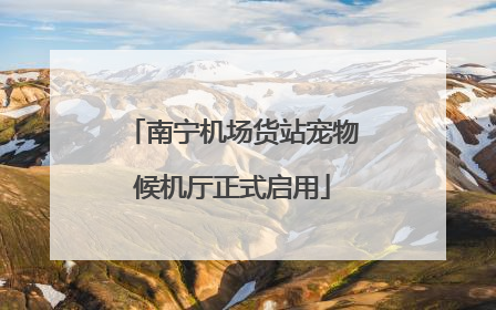南宁机场货站宠物候机厅正式启用