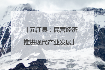 元江县：民营经济推进现代产业发展