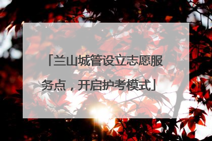 兰山城管设立志愿服务点，开启护考模式