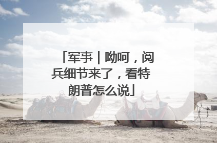 军事｜呦呵，阅兵细节来了，看特朗普怎么说