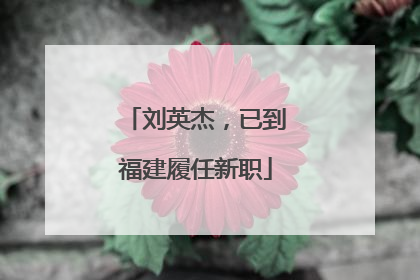 刘英杰，已到福建履任新职