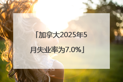 加拿大2025年5月失业率为7.0%