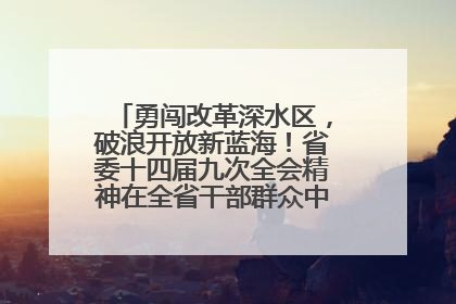 勇闯改革深水区，破浪开放新蓝海！省委十四届九次全会精神在全省干部群众中引发热烈反响