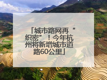 城市路网再“织密”！今年杭州将新增城市道路60公里