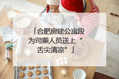 合肥房建公寓段为司乘人员送上“舌尖清凉”