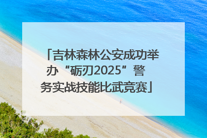 吉林森林公安成功举办“砺刃2025”警务实战技能比武竞赛