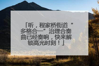 听，程家桥街道“多格合一”治理合奏曲已经奏响，快来解锁高光时刻！