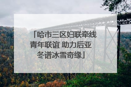 哈市三区妇联牵线青年联谊 助力后亚冬谱冰雪奇缘