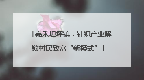 嘉禾坦坪镇：针织产业解锁村民致富“新模式”