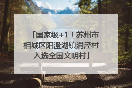 国家级+1！苏州市相城区阳澄湖镇消泾村入选全国文明村