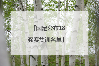 国足公布18强赛集训名单