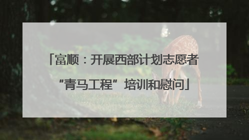 富顺：开展西部计划志愿者“青马工程”培训和慰问