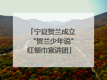 宁夏贺兰成立“贺兰少年说”红领巾宣讲团