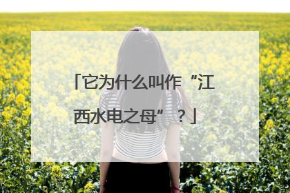 它为什么叫作“江西水电之母”？