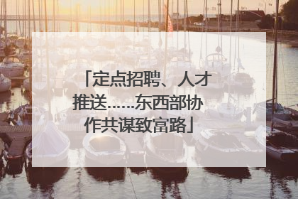 定点招聘、人才推送……东西部协作共谋致富路