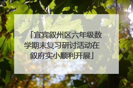 宜宾叙州区六年级数学期末复习研讨活动在叙府实小顺利开展