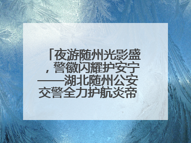 夜游随州光影盛，警徽闪耀护安宁——湖北随州公安交警全力护航炎帝故里寻根节夜游活动侧记