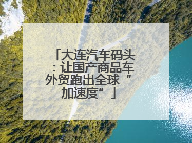 大连汽车码头：让国产商品车外贸跑出全球“加速度”