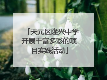 天元区隆兴中学开展丰富多彩的项目实践活动