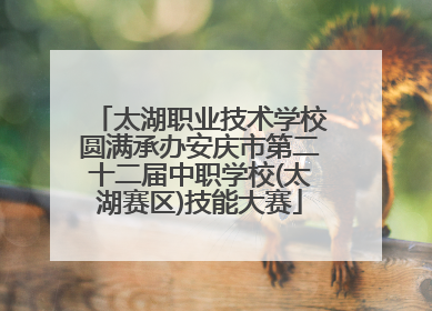 太湖职业技术学校圆满承办安庆市第二十二届中职学校(太湖赛区)技能大赛