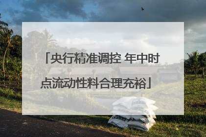 央行精准调控 年中时点流动性料合理充裕
