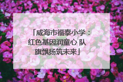 威海市福泰小学：红色基因润童心 队旗飘扬筑未来