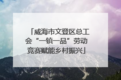 威海市文登区总工会“一镇一品”劳动竞赛赋能乡村振兴