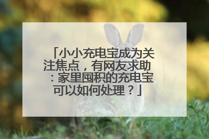 小小充电宝成为关注焦点，有网友求助：家里囤积的充电宝可以如何处理？