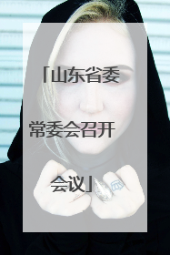 山东省委常委会召开会议