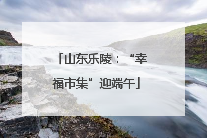 山东乐陵：“幸福市集”迎端午