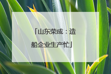 山东荣成：造船企业生产忙