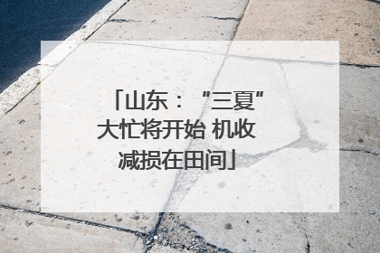 山东：“三夏”大忙将开始 机收减损在田间