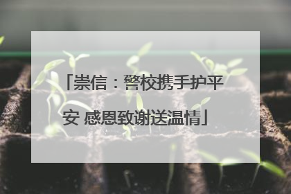 崇信：警校携手护平安 感恩致谢送温情
