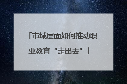 市域层面如何推动职业教育“走出去”