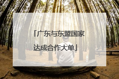 广东与东盟国家达成合作大单