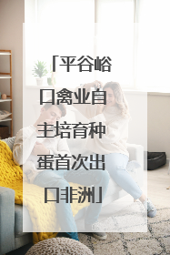 平谷峪口禽业自主培育种蛋首次出口非洲