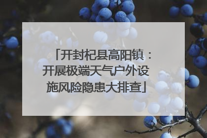 开封杞县高阳镇：开展极端天气户外设施风险隐患大排查