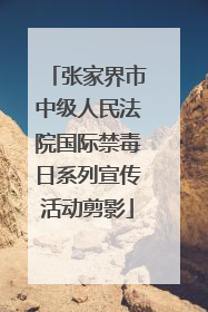 张家界市中级人民法院国际禁毒日系列宣传活动剪影