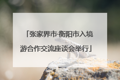 张家界市·衡阳市入境游合作交流座谈会举行