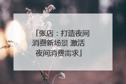 张店：打造夜间消费新场景 激活夜间消费需求