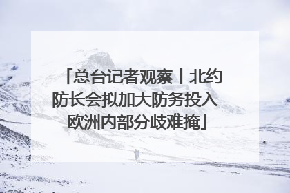 总台记者观察丨北约防长会拟加大防务投入 欧洲内部分歧难掩