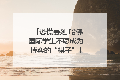 恐慌蔓延 哈佛国际学生不愿成为博弈的“棋子”