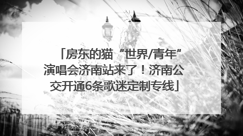 房东的猫“世界/青年”演唱会济南站来了！济南公交开通6条歌迷定制专线