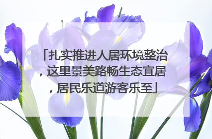 扎实推进人居环境整治，这里景美路畅生态宜居，居民乐道游客乐至