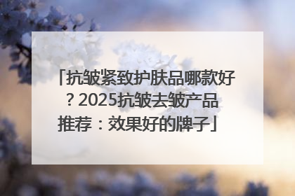 抗皱紧致护肤品哪款好？2025抗皱去皱产品推荐：效果好的牌子