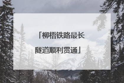 柳梧铁路最长隧道顺利贯通