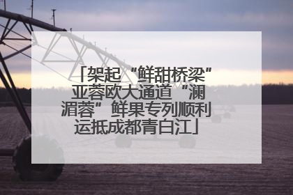 架起“鲜甜桥梁” 亚蓉欧大通道“澜湄蓉”鲜果专列顺利运抵成都青白江